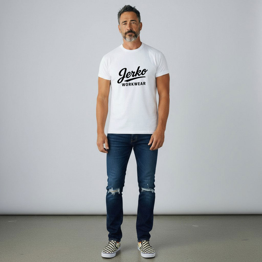 Jerko Script Logo T Shirt White