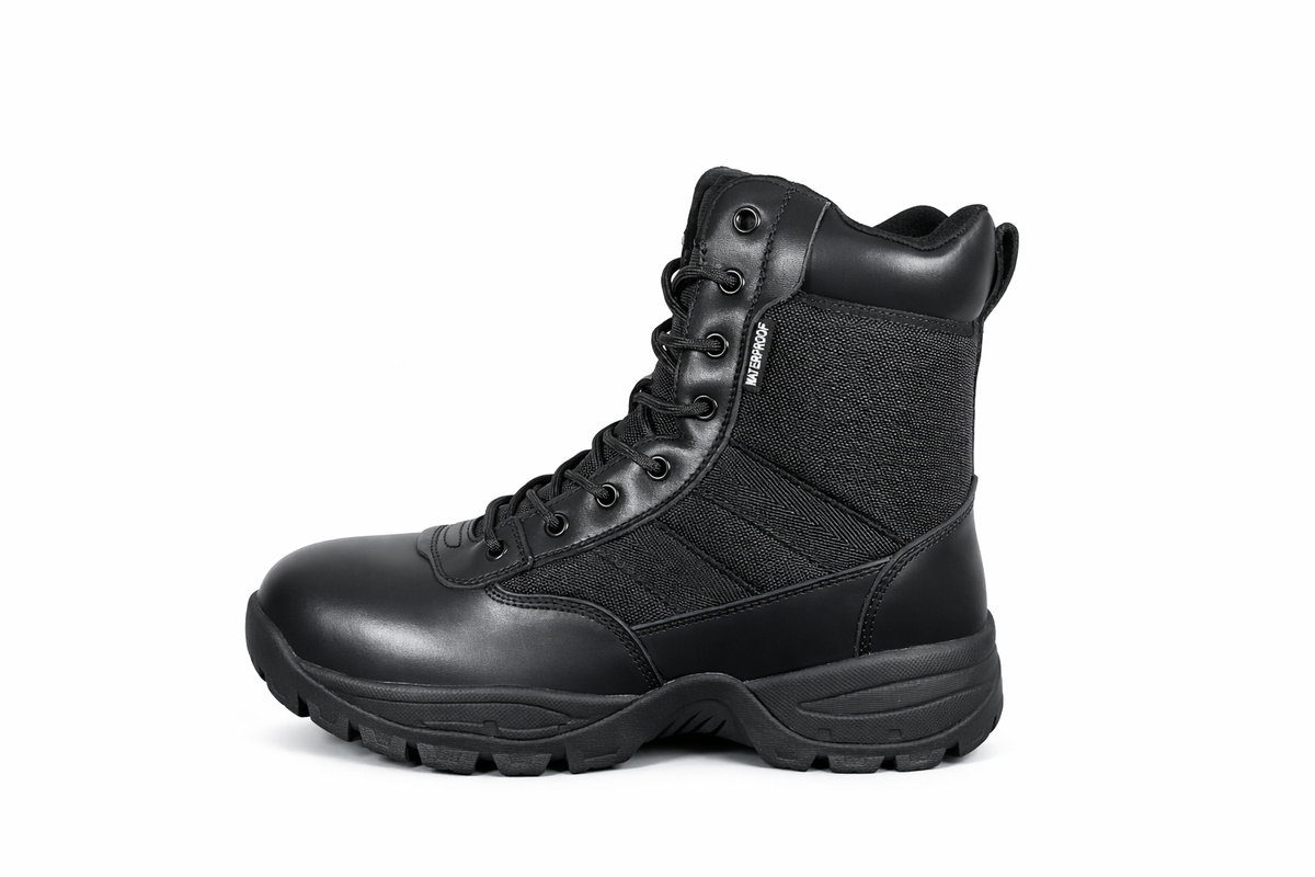 Waterproof Lightweight Tactical Work Boot - Black